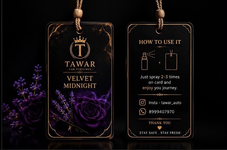 Velvet Midnight Hanging Fragrance Card