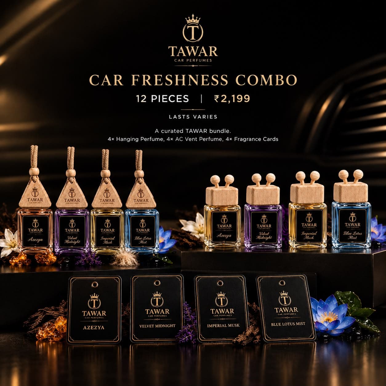 Car Freshness Combo — 12 pieces