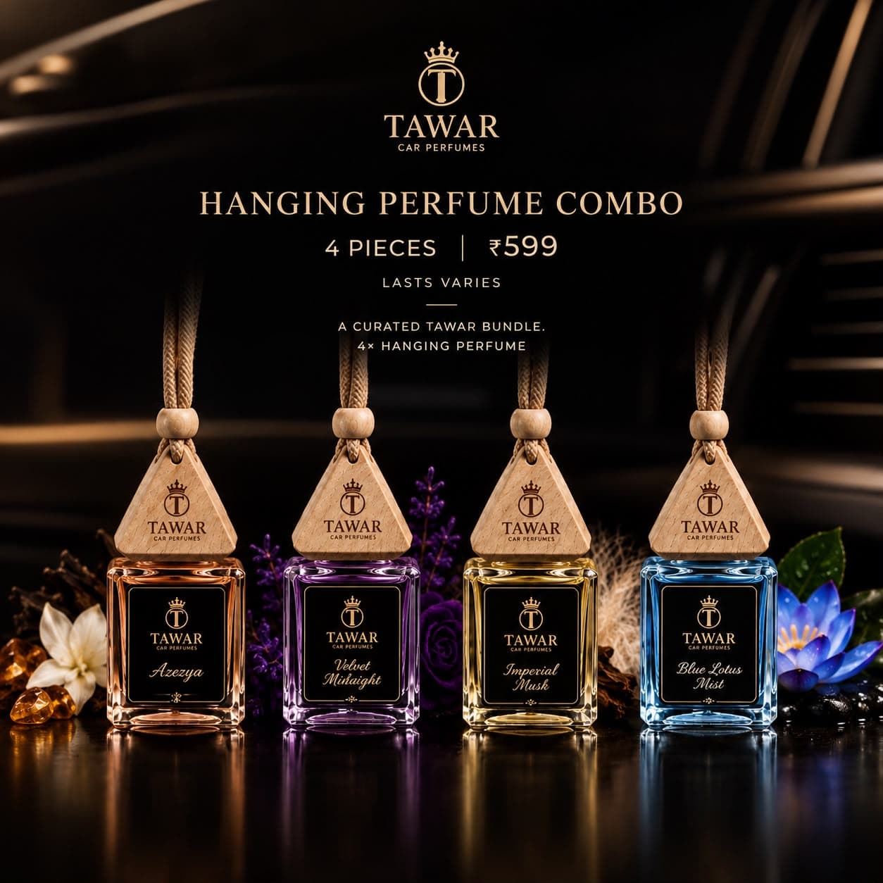 Hanging Perfume Combo — 4 pieces